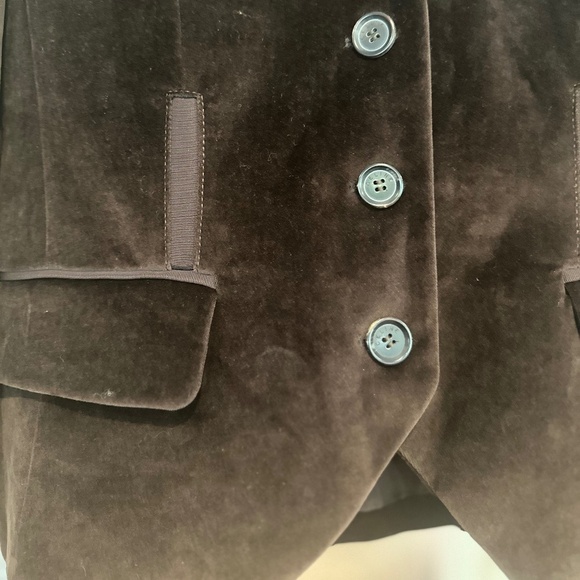 Vintage CELINE Brown Velvet Blazer - Never worn, like new - Size 10 - Picture 7 of 14